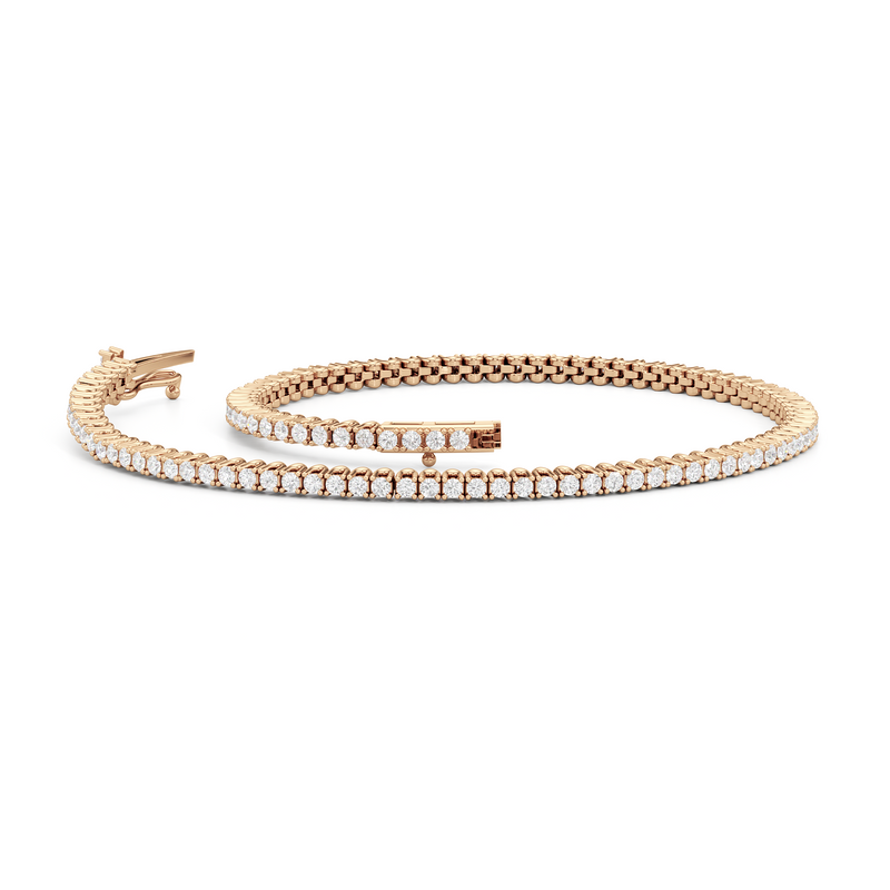 Floating U-Prong Lab Diamond Tennis Bracelet