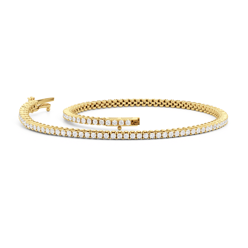 Floating U-Prong Lab Diamond Tennis Bracelet