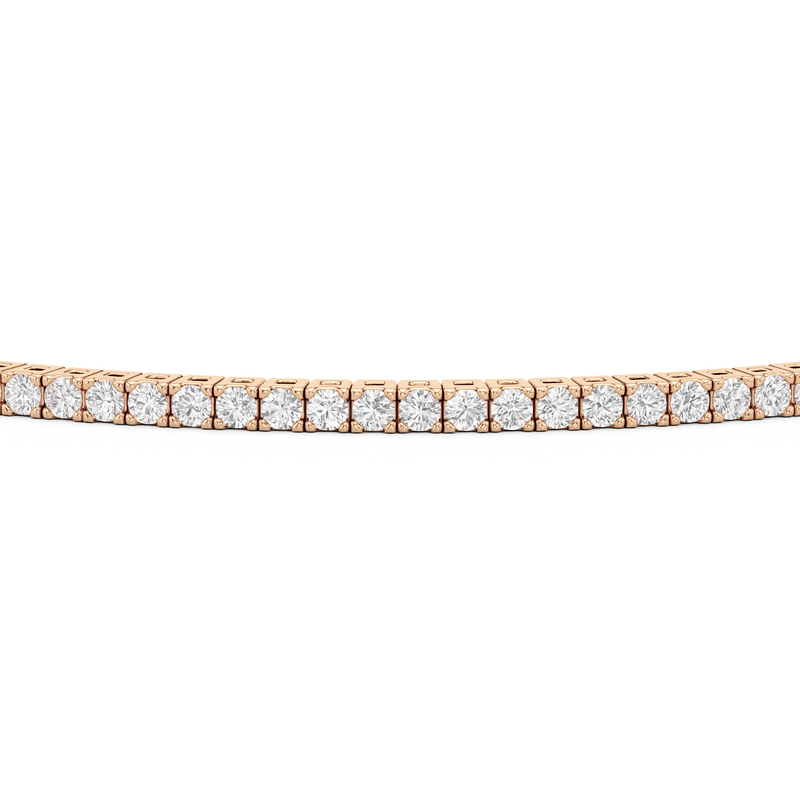 Classic 4-Prong Round Lab Diamond Square Basket Tennis Bracelet