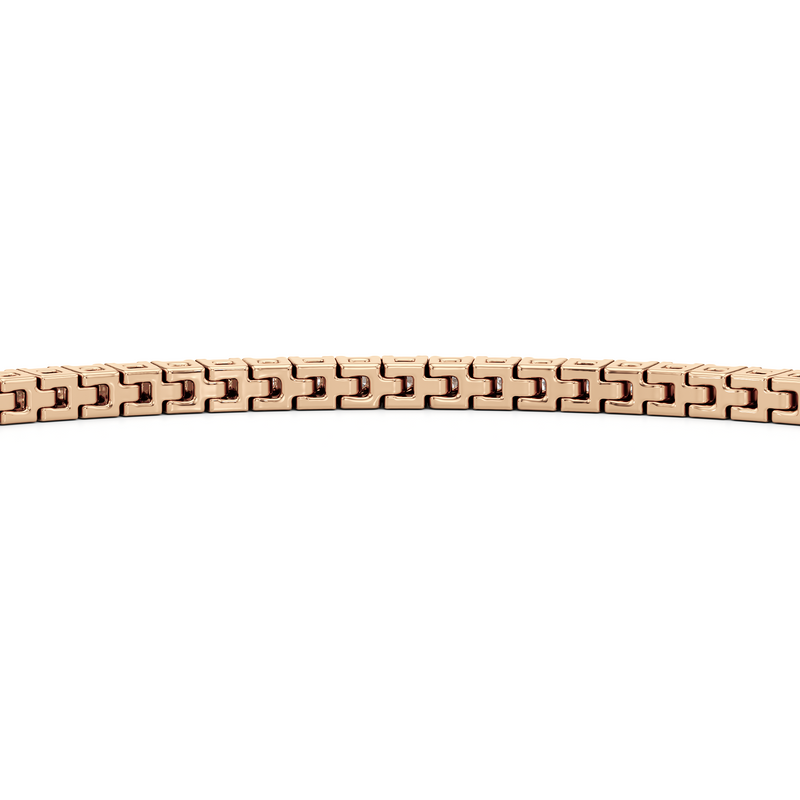 Classic 4-Prong Round Lab Diamond Square Basket Tennis Bracelet