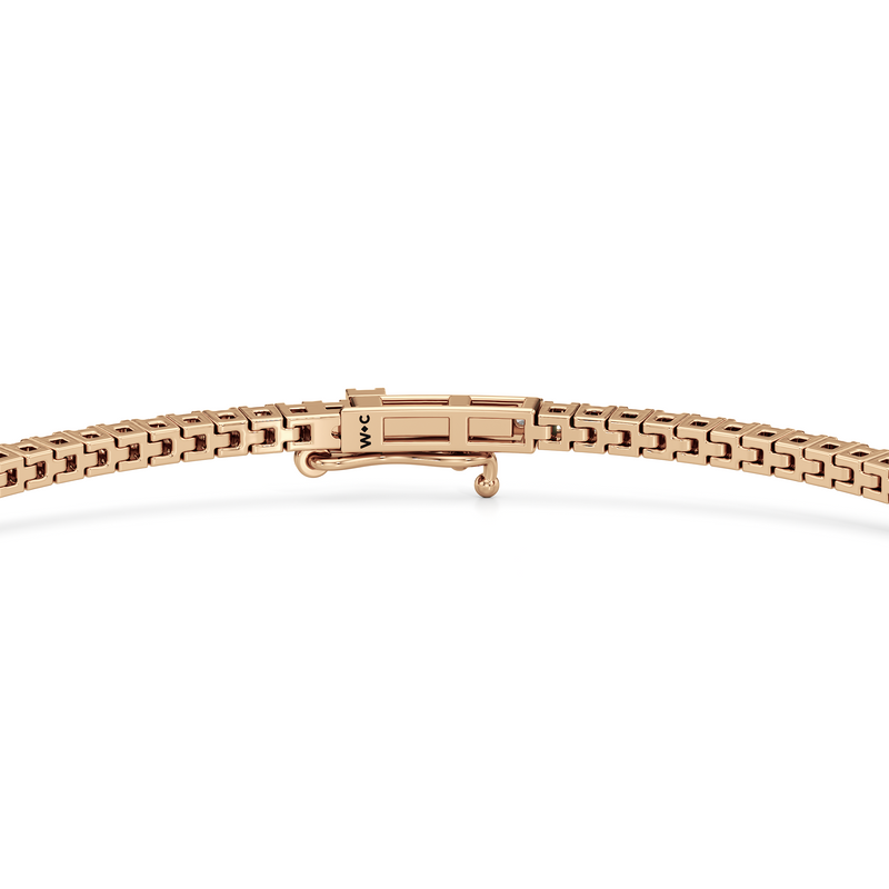 Classic 4-Prong Round Lab Diamond Square Basket Tennis Bracelet