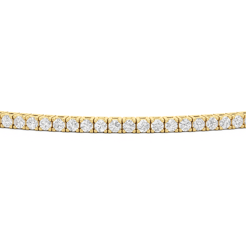 Classic 4-Prong Round Lab Diamond Square Basket Tennis Bracelet