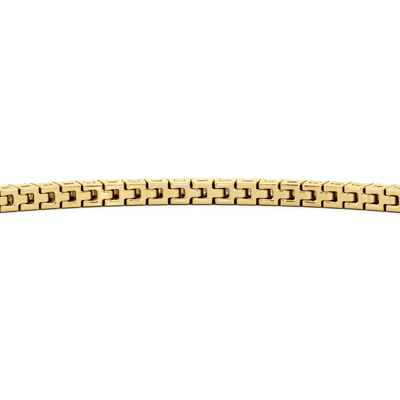 Classic 4-Prong Round Lab Diamond Square Basket Tennis Bracelet