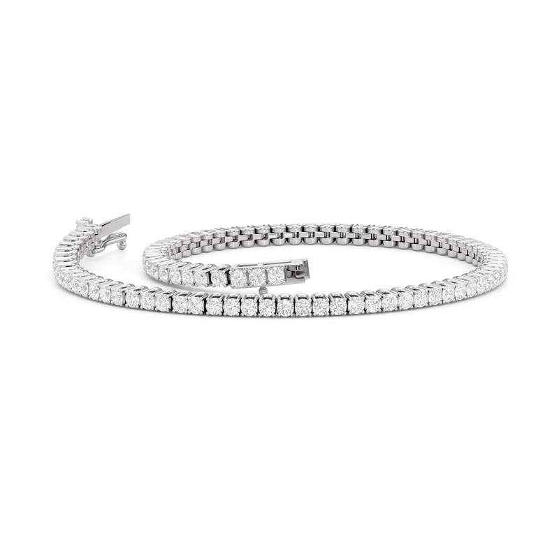 Floating U-Prong Lab Diamond Tennis Bracelet