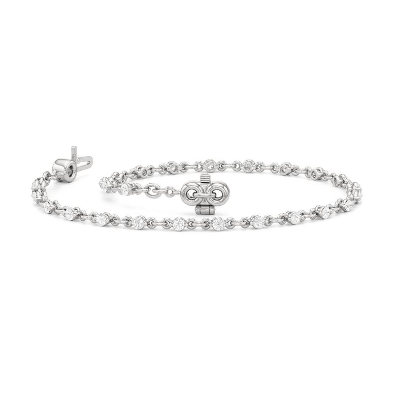 Lab Diamond Chain Link Bracelet