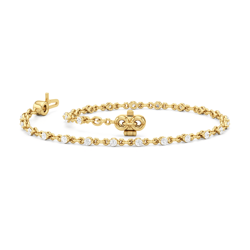 Lab Diamond Chain Link Bracelet
