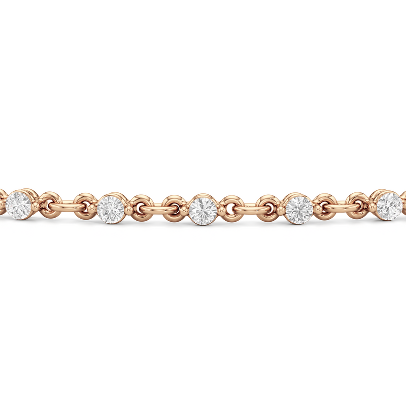 Lab Diamond Chain Link Bracelet