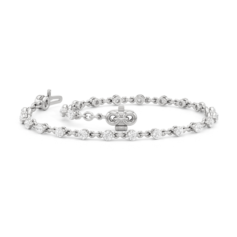 Lab Diamond Chain Link Bracelet