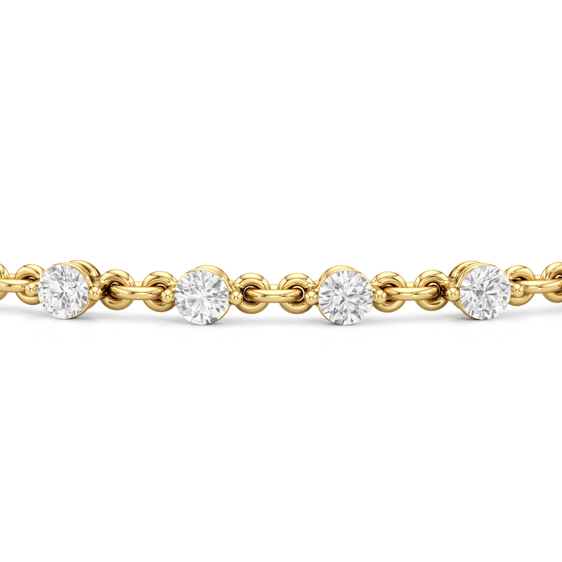 Lab Diamond Chain Link Bracelet