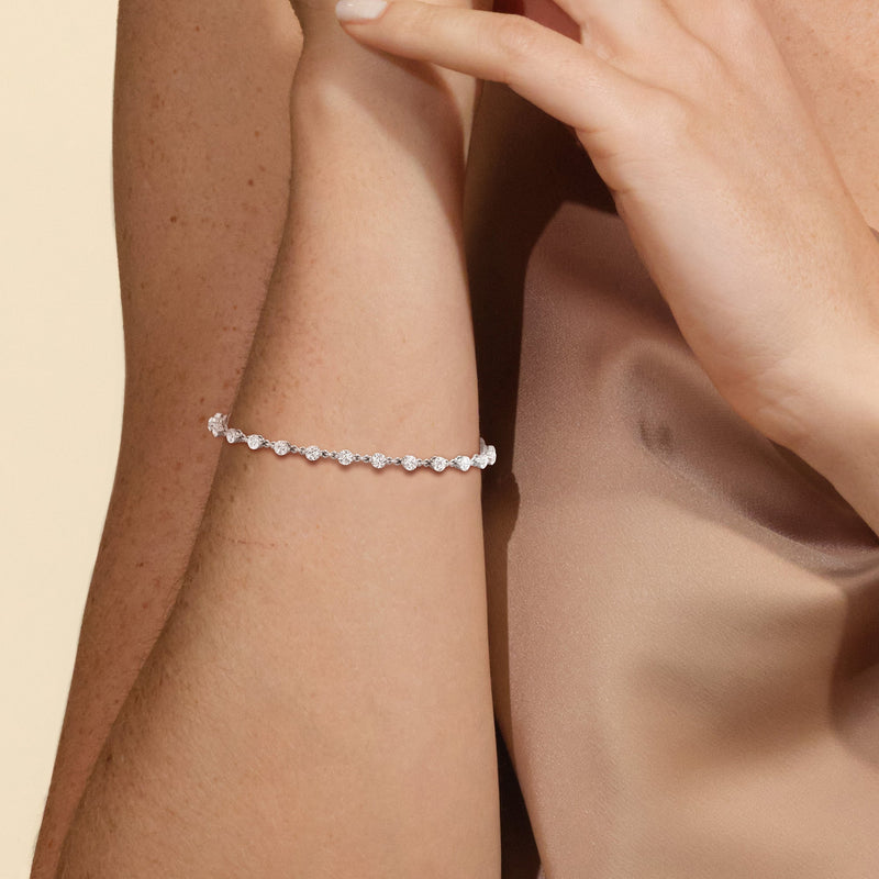 Lab Diamond Chain Link Bracelet
