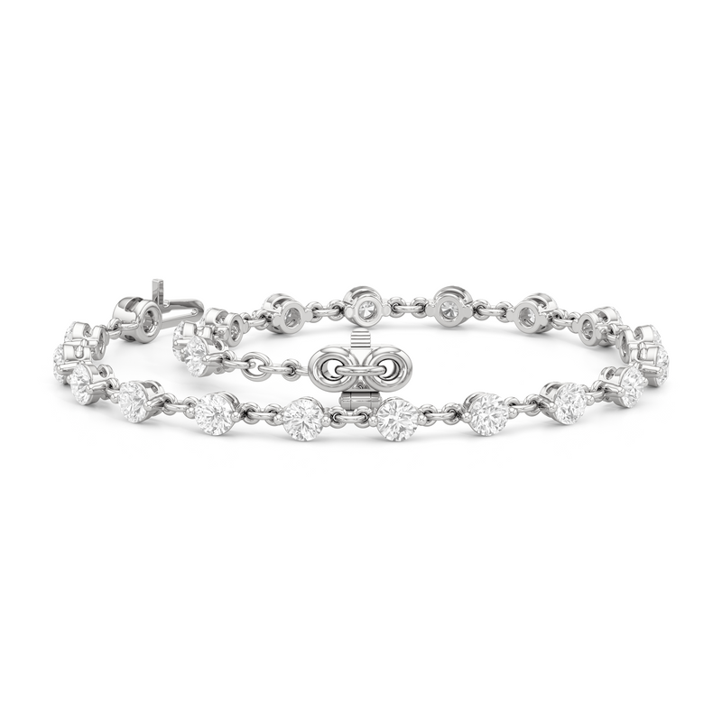 Lab Diamond Chain Link Bracelet