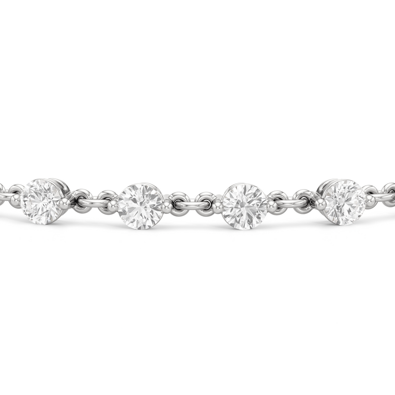 Lab Diamond Chain Link Bracelet