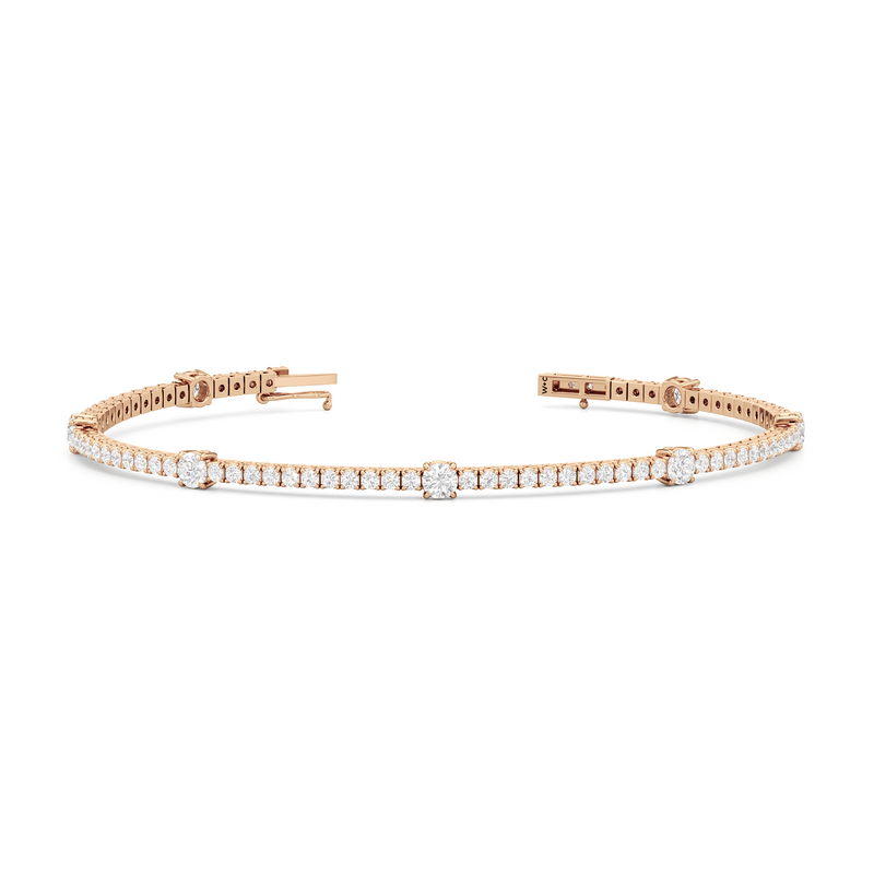 Round Station Tennis Bracelet