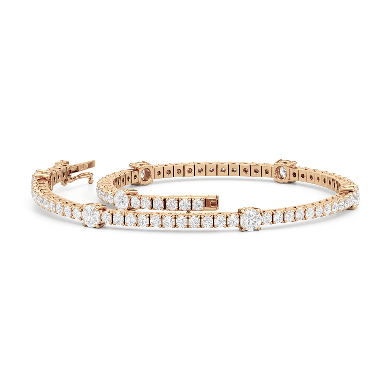 Round Station Tennis Bracelet