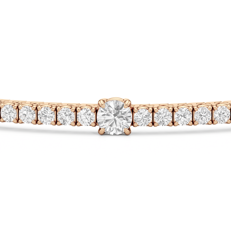 Round Station Tennis Bracelet