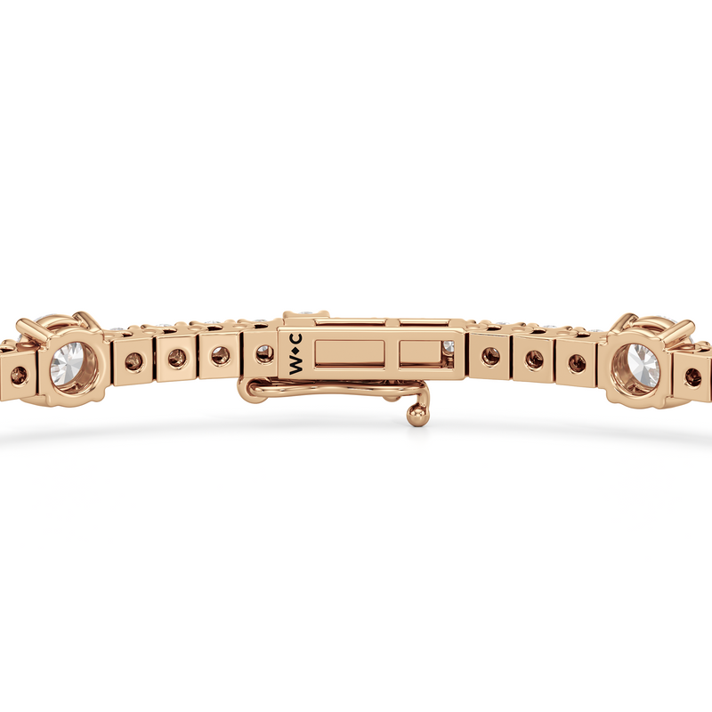 Round Station Tennis Bracelet