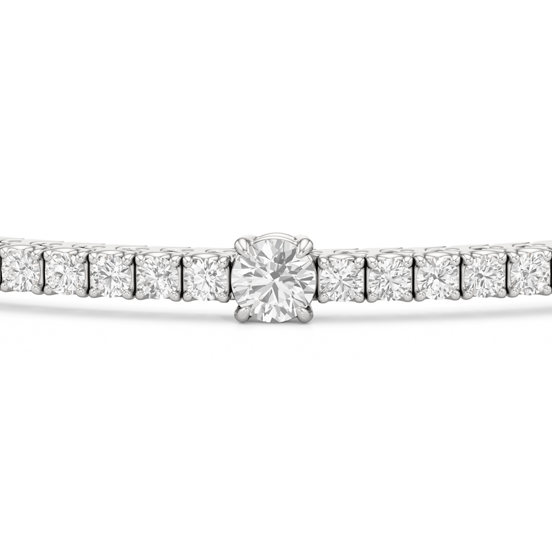 Round Station Tennis Bracelet