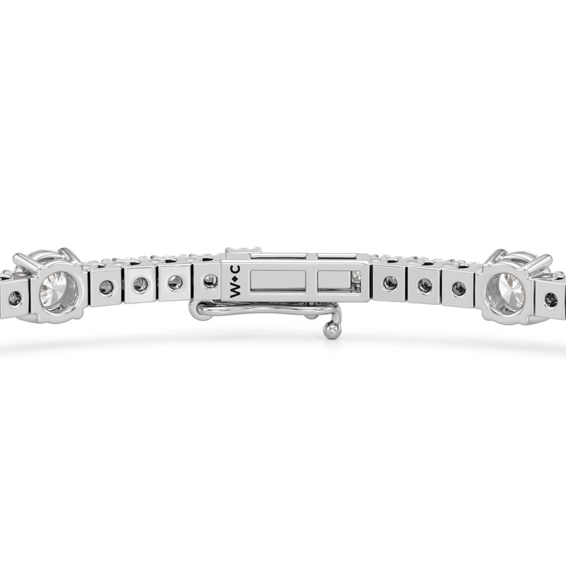 Round Station Tennis Bracelet
