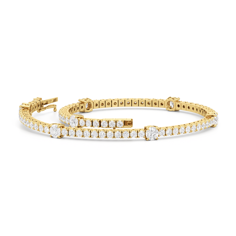 Round Station Tennis Bracelet