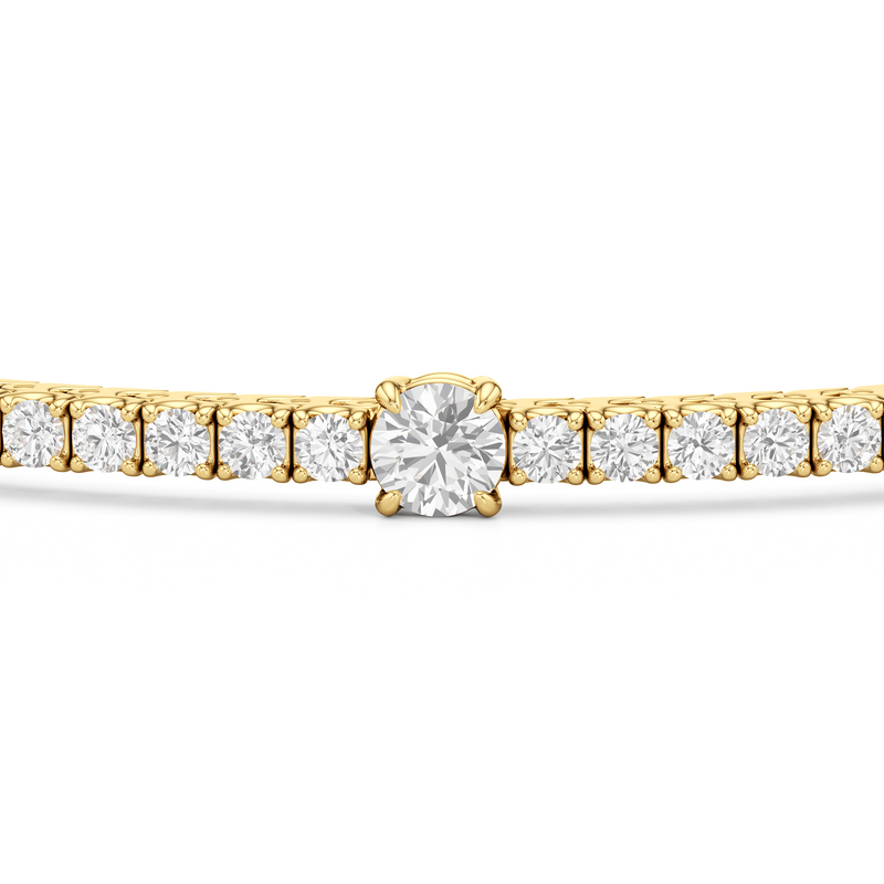 Round Station Tennis Bracelet