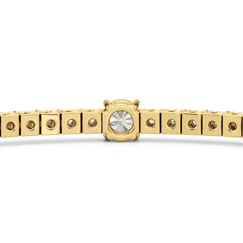 Round Station Tennis Bracelet