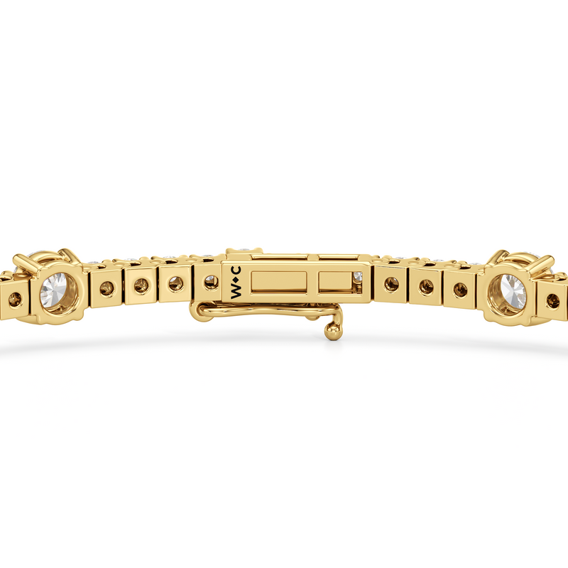 Round Station Tennis Bracelet