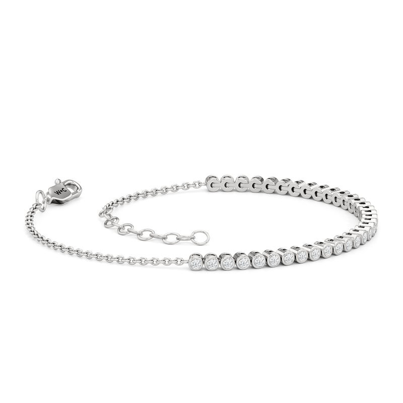 Petite Bezel Diamond Tennis Bracelet