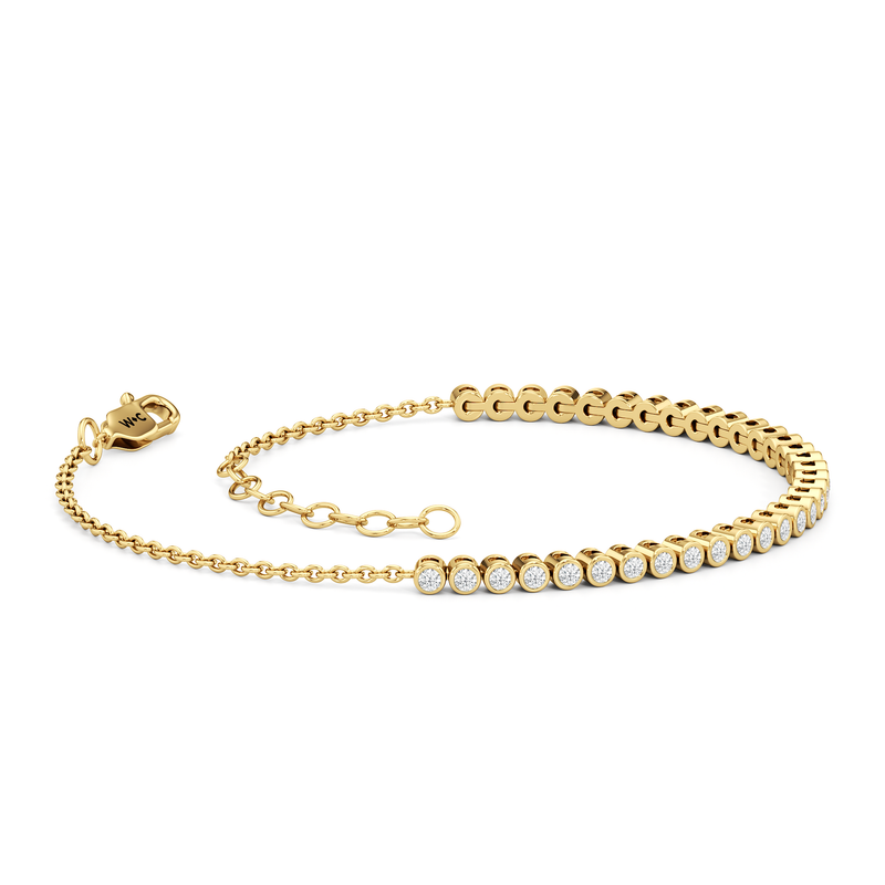 Petite Bezel Diamond Tennis Bracelet