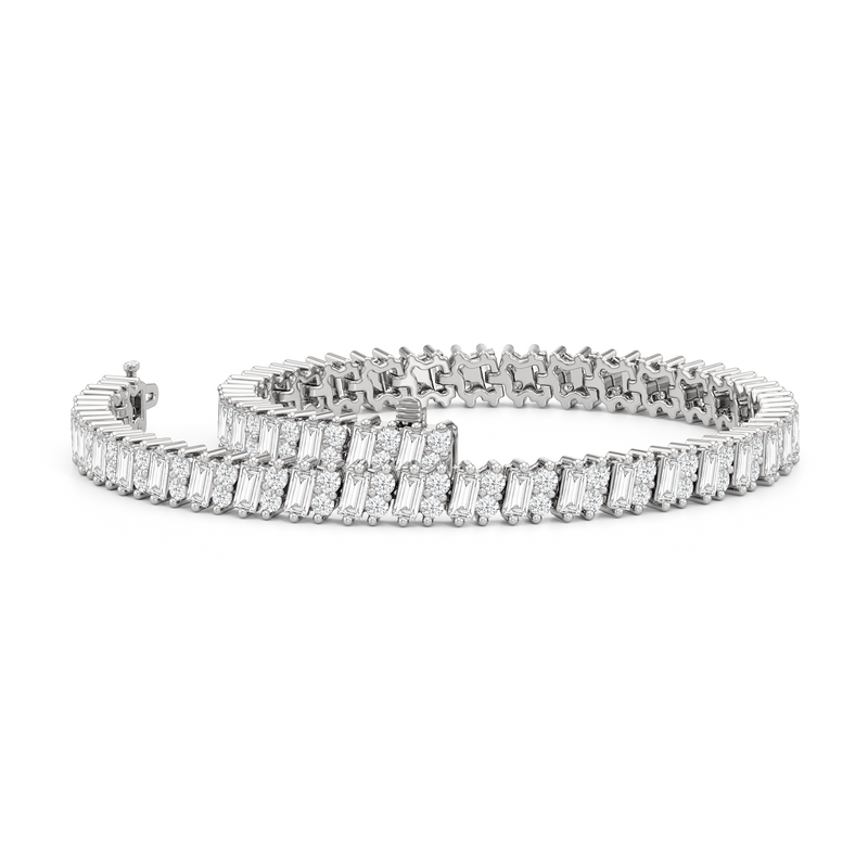 Alternating Duo Tennis Bracelet