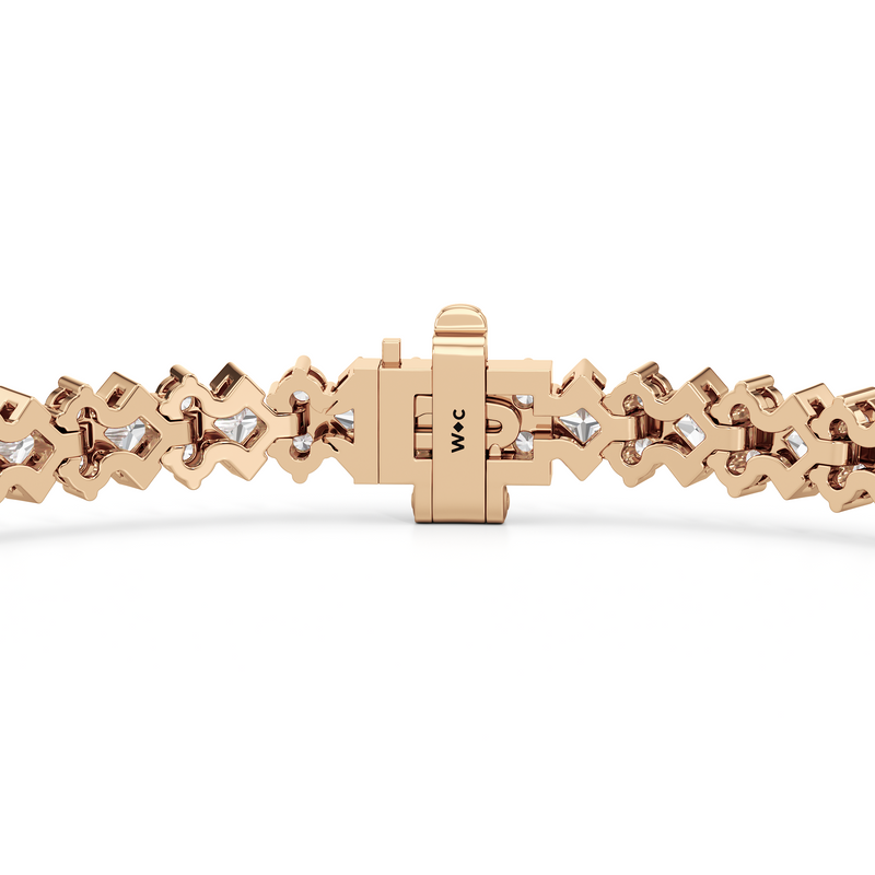 Half Bezel Round Tennis Bracelet