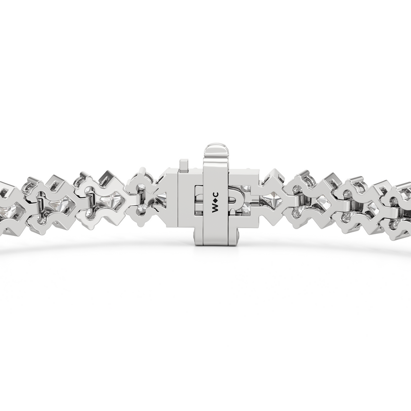Half Bezel Round Tennis Bracelet