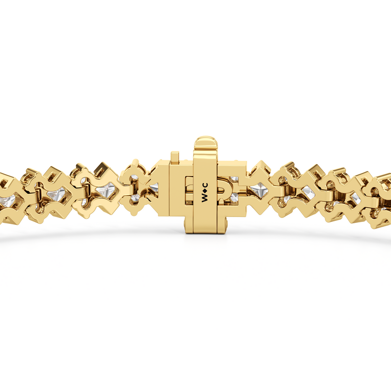 Half Bezel Round Tennis Bracelet