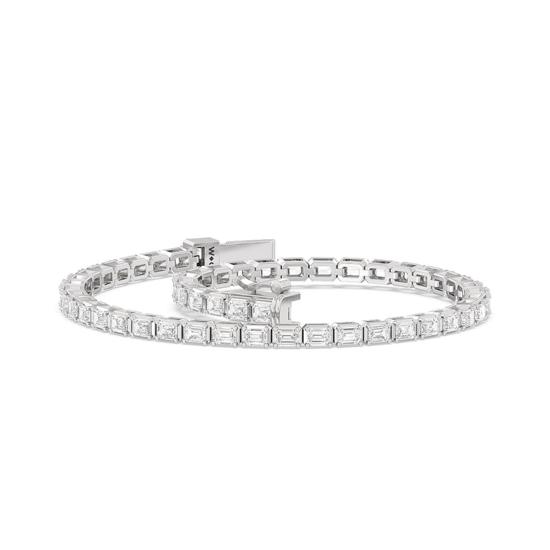 East-West Emerald Tennis Bracelet