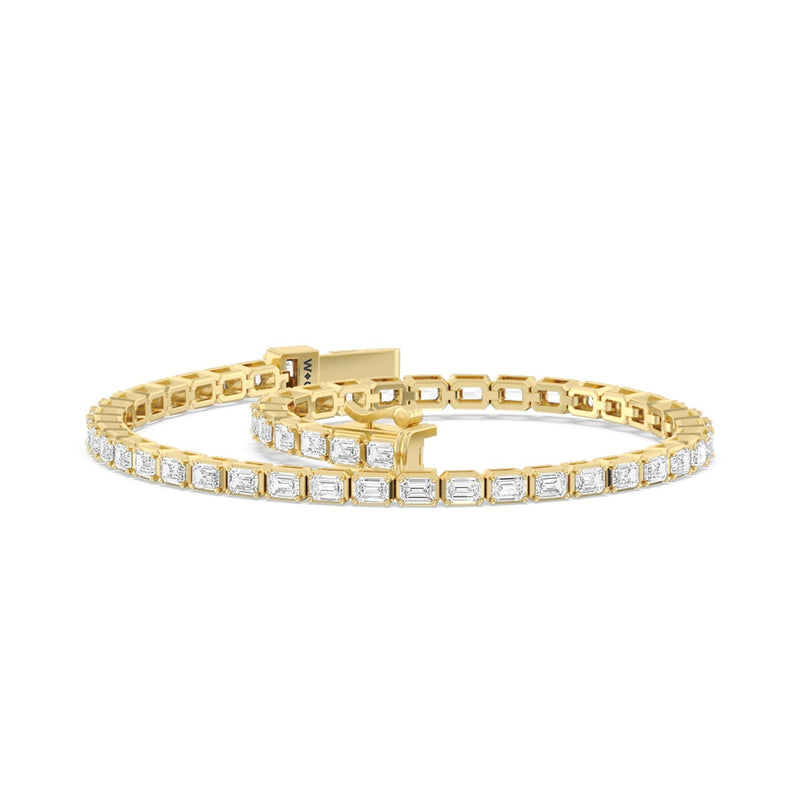 East-West Emerald Tennis Bracelet
