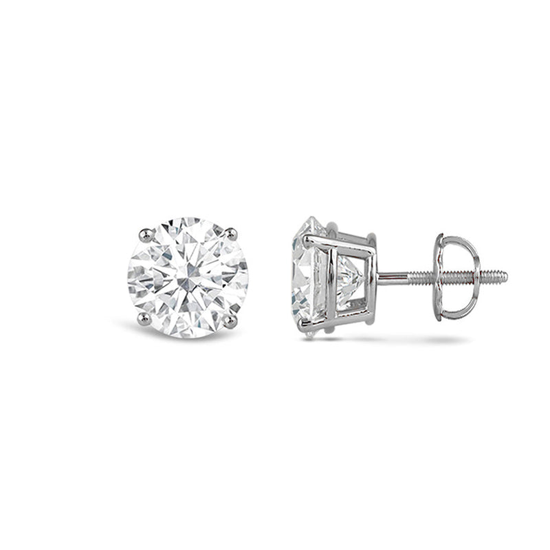 Premium Round Diamond Four Prong Studs (E+ VS+)