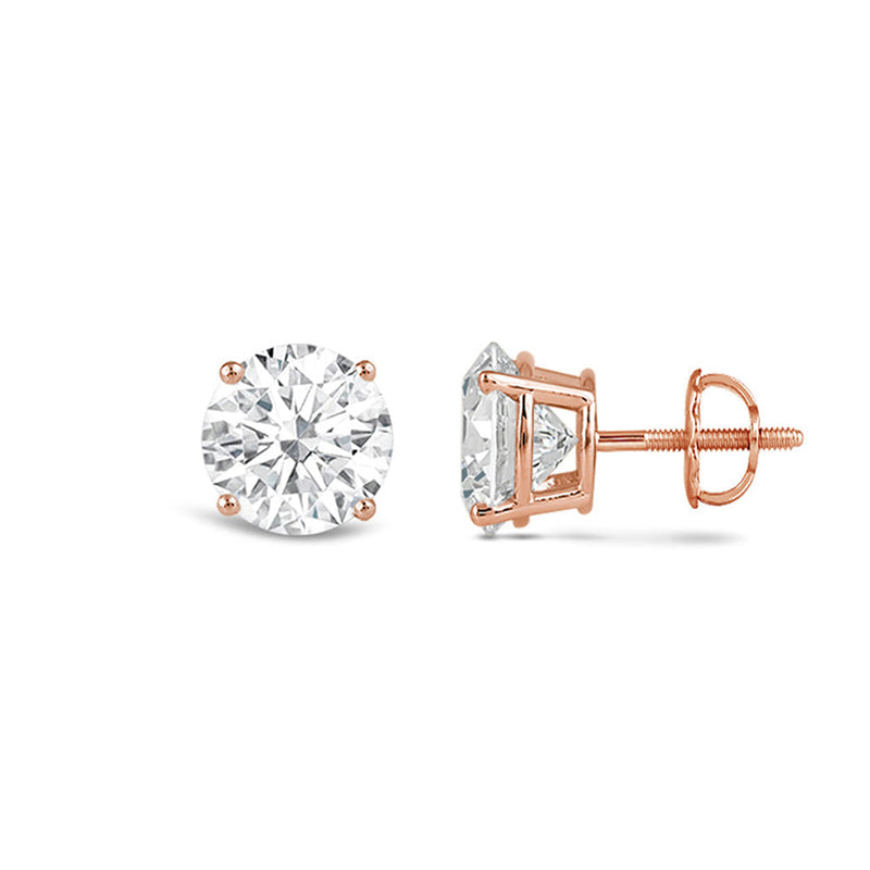 Premium Round Diamond Four Prong Studs (E+ VS+)