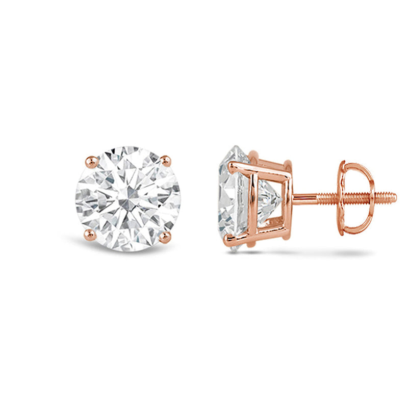 Premium Round Diamond Four Prong Studs (E+ VS+)
