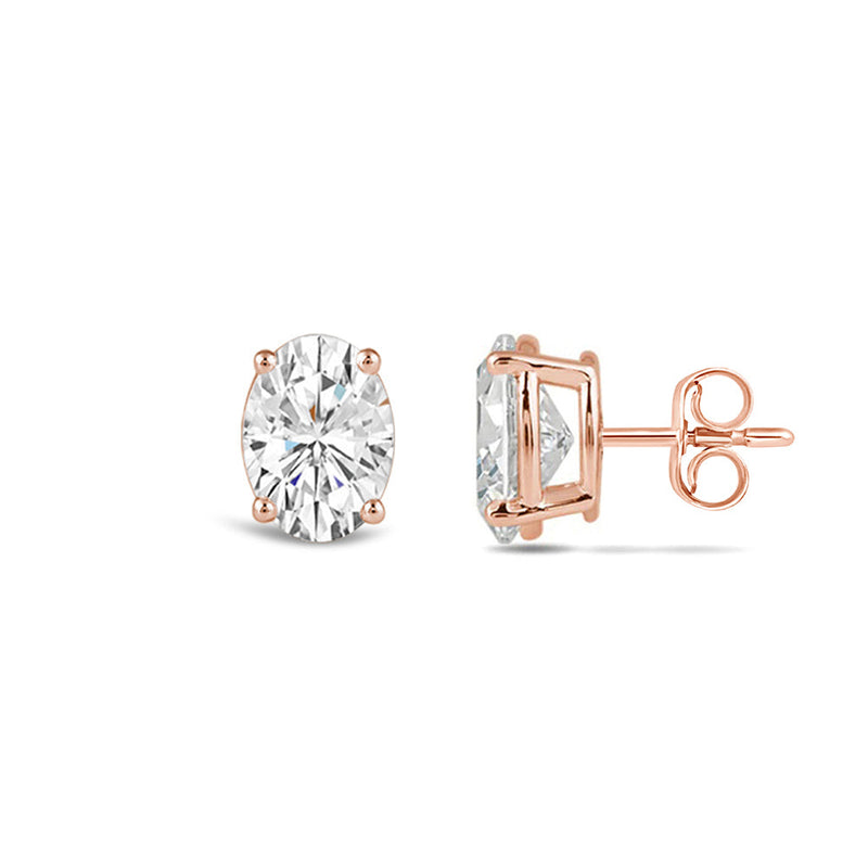 Classic Oval Diamond Stud Earrings (F/G VS+)