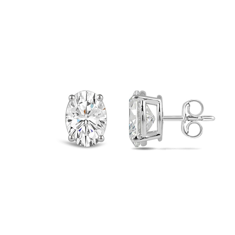 Classic Oval Diamond Stud Earrings (F/G VS+)