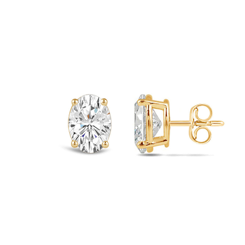 Classic Oval Diamond Stud Earrings (F/G VS+)