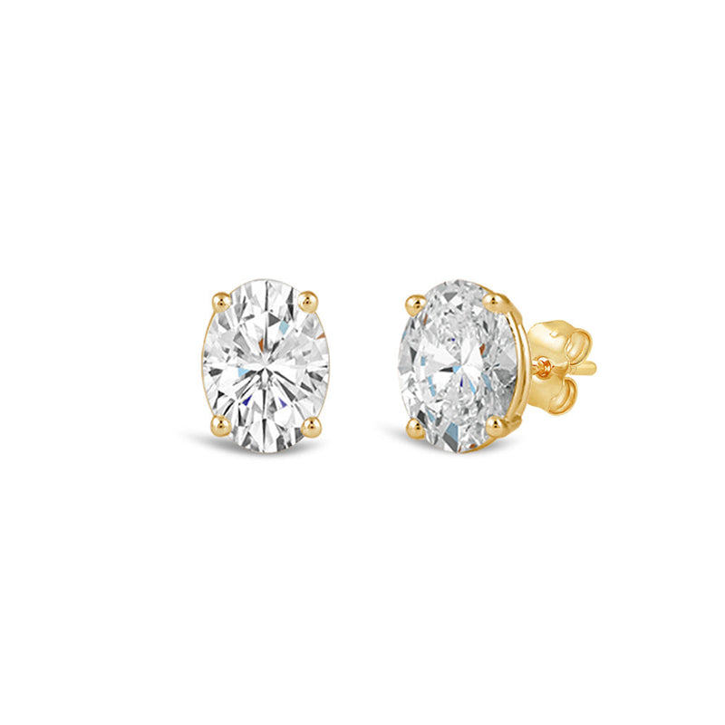 Classic Oval Diamond Stud Earrings (F/G VS+)