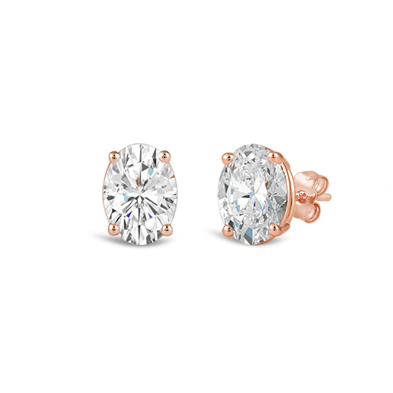 Classic Oval Diamond Stud Earrings (F/G VS+)