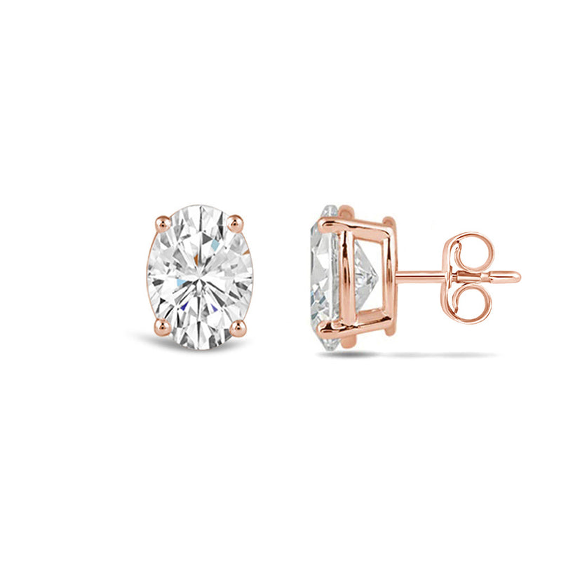 Classic Oval Diamond Stud Earrings (F/G VS+)