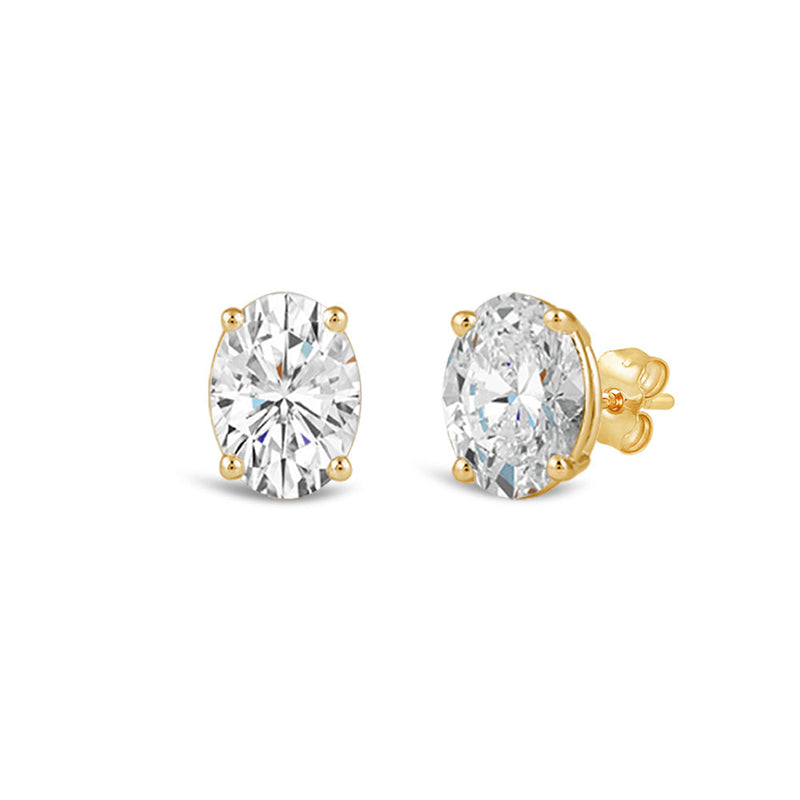 Classic Oval Diamond Stud Earrings (F/G VS+)