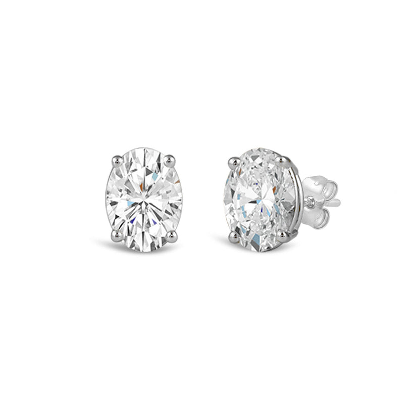 Classic Oval Diamond Stud Earrings (F/G VS+)