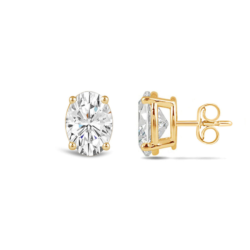 Classic Oval Diamond Stud Earrings (F/G VS+)