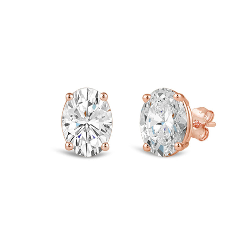 Classic Oval Diamond Stud Earrings (F/G VS+)