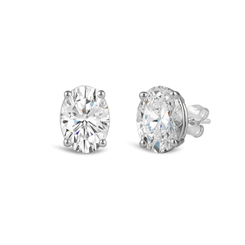 Classic Oval Diamond Stud Earrings (F/G VS+)