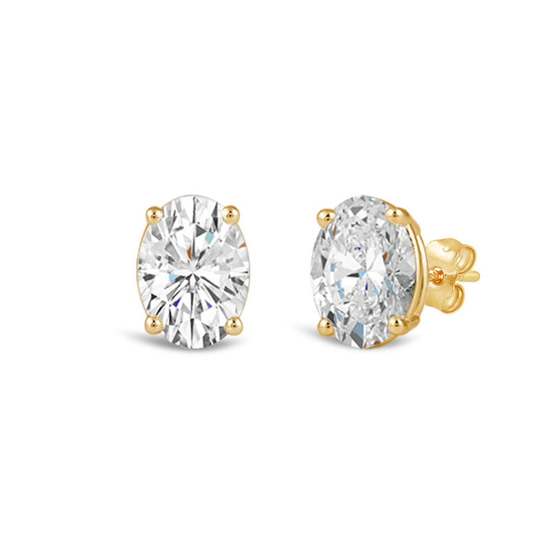Classic Oval Diamond Stud Earrings (F/G VS+)