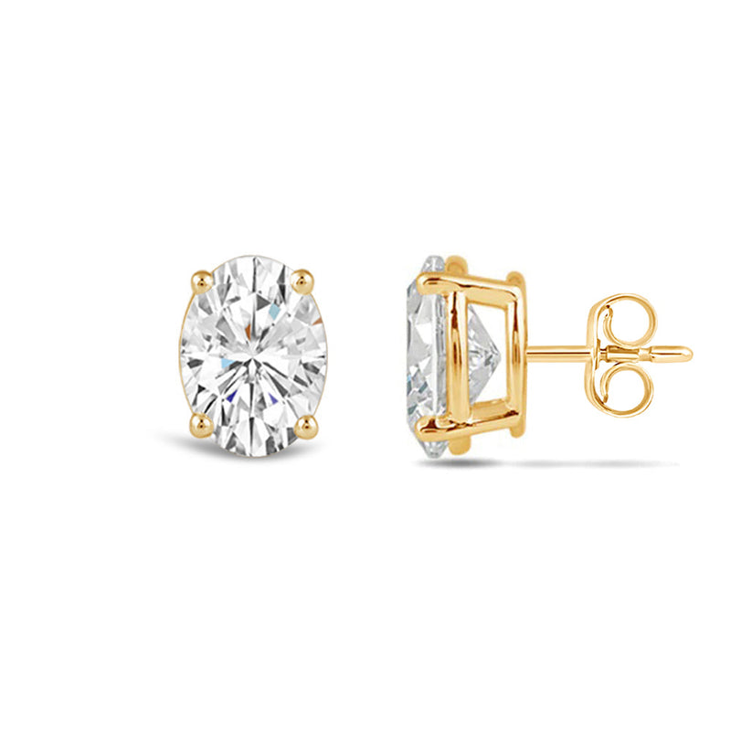 Classic Oval Diamond Stud Earrings (F/G VS+)